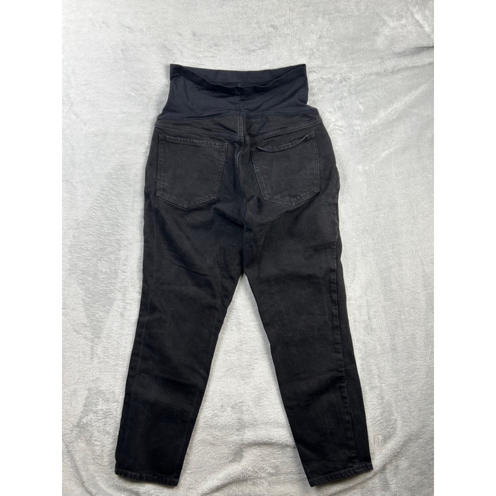 Women's Old Navy Maternity Jeans Size 12 Black Front Panel Straight Jeans - Picture 3 of 6